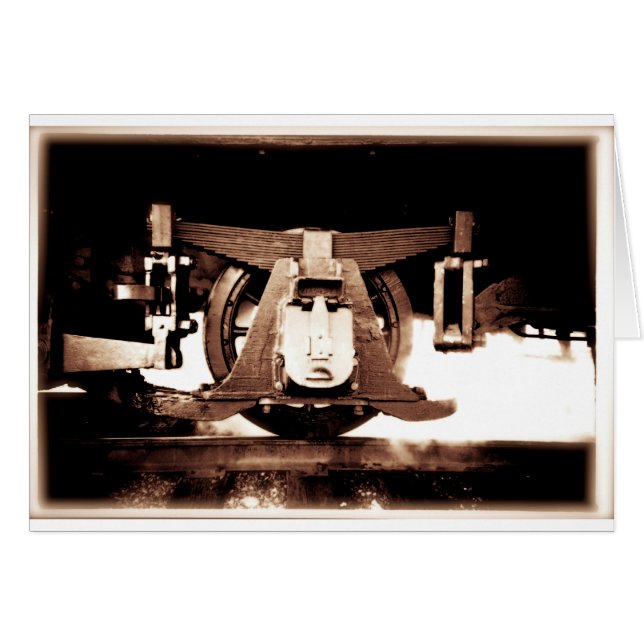 Cartão Enfrentar o trem (Frente Horizontal)