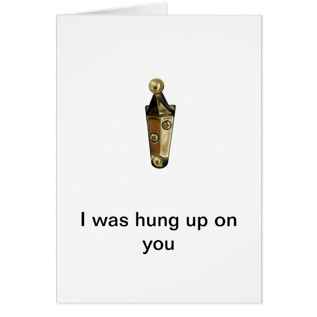 Cartão Enganchado acima (Frente)