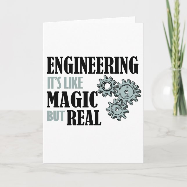 Cartão Engenharia - É como Magia, mas Real (Frente)