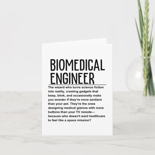 Cartão Engenheiro biomédico (Frente)
