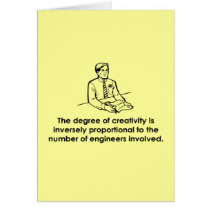 Cartão Engenheiros & faculdade criadora