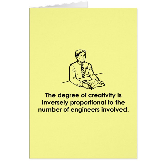 Cartão Engenheiros & faculdade criadora (Frente)