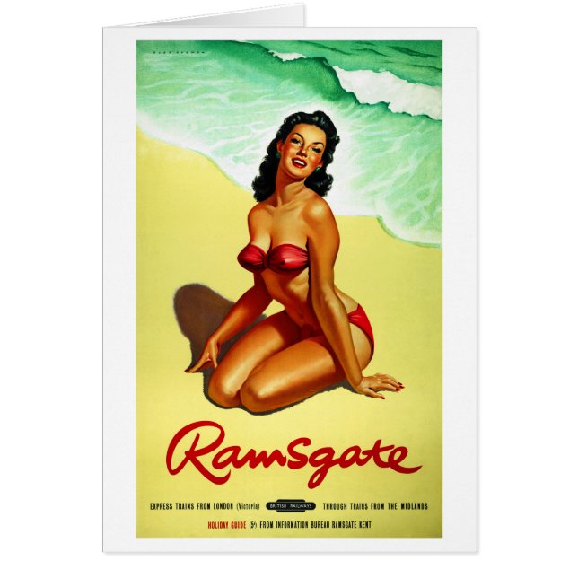 Cartão England Ramsgate Restaurou Poster de Viagens vinta (Frente)