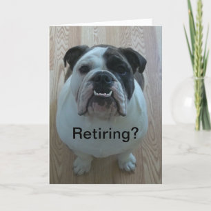 Cartão English bulldog happy retirement card!