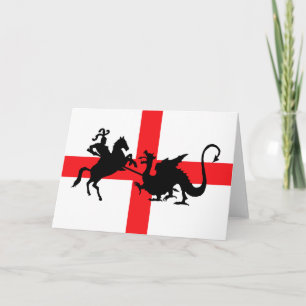 Cartão English flag George and the Dragon