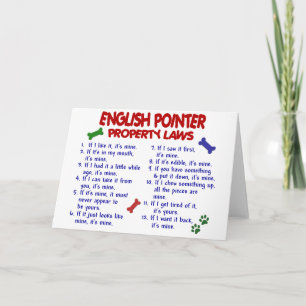 Cartão ENGLISH POINTER Property Laws 2