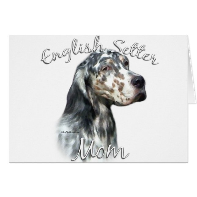 Cartão English Setter Mãe 2 (Frente Horizontal)