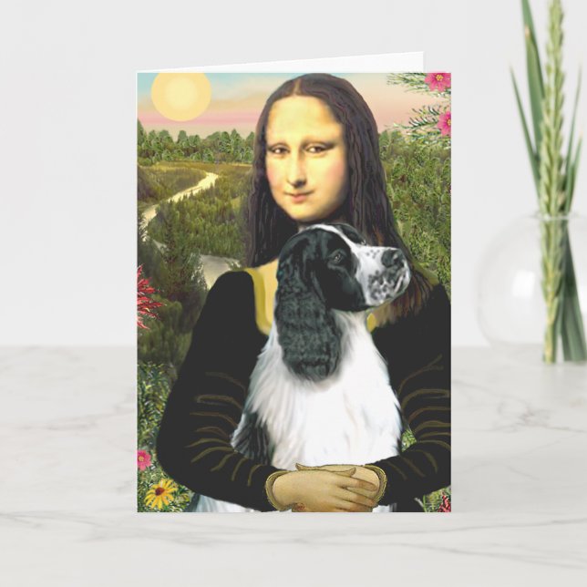 Cartão English Springer 7 - Mona Lisa (Frente)