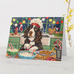 Cartão English Springer Spaniel Confeitaria de Feriado: F