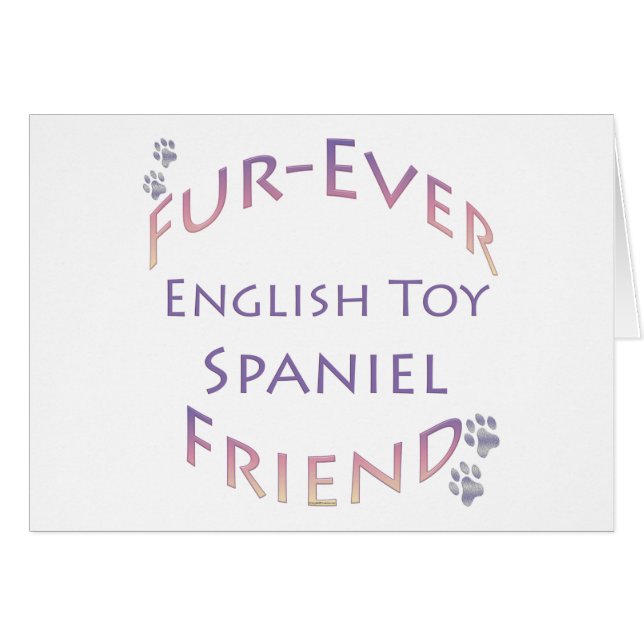 Cartão English Toy Spaniel Fuore (Frente Horizontal)