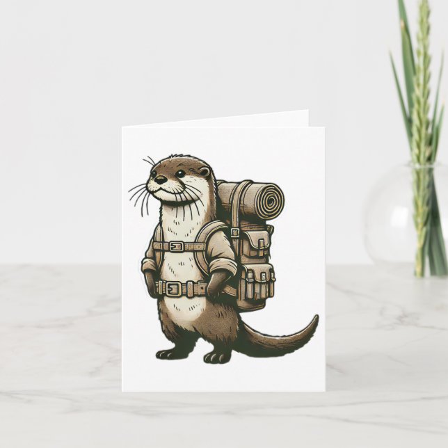 Cartão Engraçada Bicarda De Volta Do Rio A (Frente)