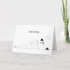 Cartão Engraçada evolução da carta de Natal do Homem de N