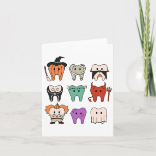 Cartão Engraçada Higiene Dental Monstros Dentes Hal