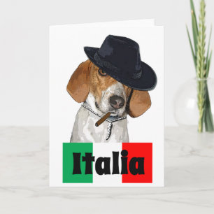 Cartão Engraçada Magosta Italiana Charley Dog