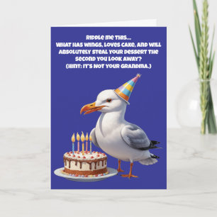 Cartão Engraçada Maruca de Aniversário - Bolo em Risco!