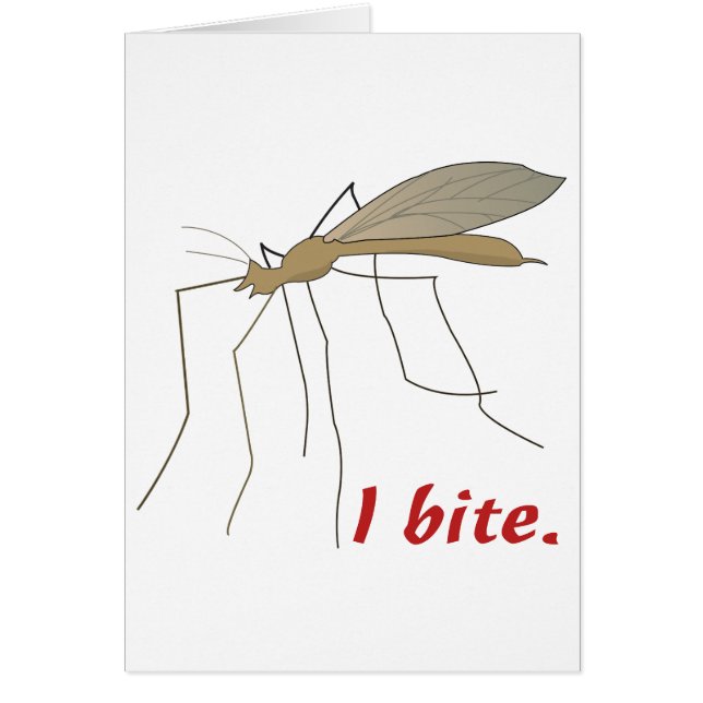 Cartão engraçada morda design de mosquito (Frente)