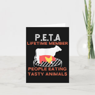 Cartão Engraçada P.e.t.a. Pessoas Comendo Animais Torrido