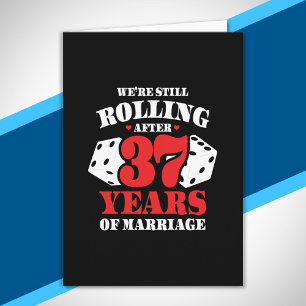 Cartão Engraçado 37º Aniversário Casais Casados 37 Anos