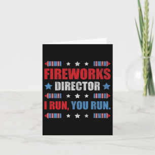 Cartão Engraçado 4º De Julho Diretor De Fogos De Artifíci