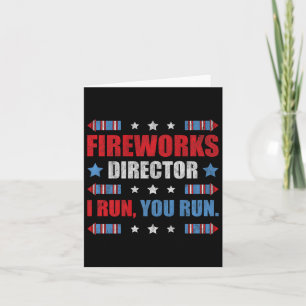 Cartão Engraçado 4º De Julho Diretor De Fogos De Artifíci