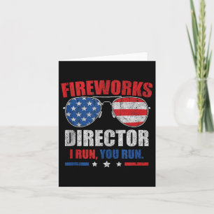 Cartão Engraçado 4º De Julho Diretor De Fogos De Artifíci