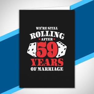 Cartão Engraçado 59º Aniversário Casais Casados 59 Anos