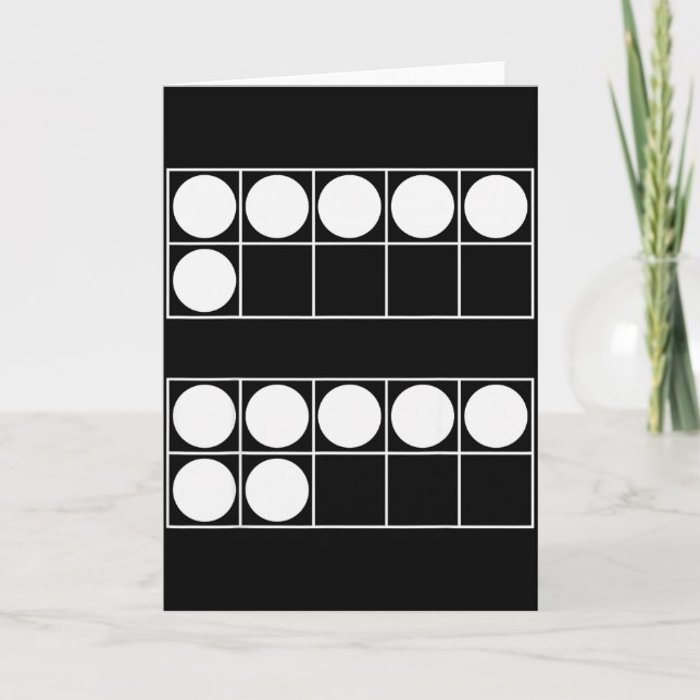 Cartão Engraçado 6 7 Número Professores Alunos Seis Sete  (Frente)