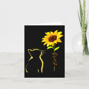 Cartão Engraçado 8647 Sutil 86 47 Cat Sunflower Trump Cat