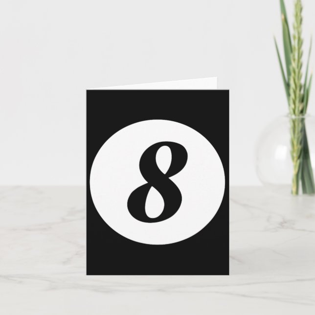 Cartão Engraçado 8 Ball Magic Billiards Piscina Preguiços (Frente)