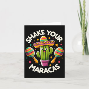 Cartão Engraçado Agite Sua Maracas Cactus Tee Cinco De Ma