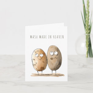 Cartão Engraçado Aniversário Pun Humor Mash Feito no Céu