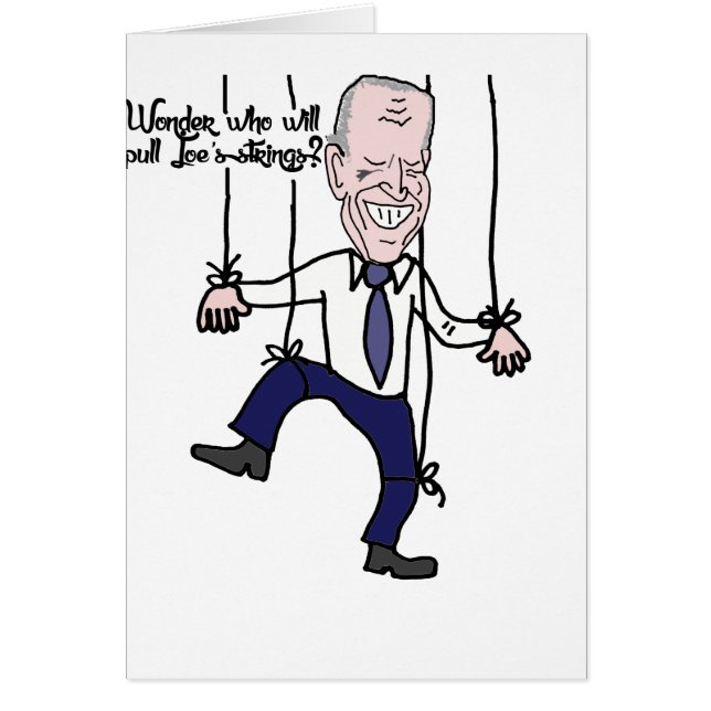 Cartão Engraçado Anti Joe Biden Puppet Cartografia Políti (Frente)