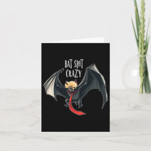 Cartão Engraçado Anti-Trump Halloween Bat Crazy