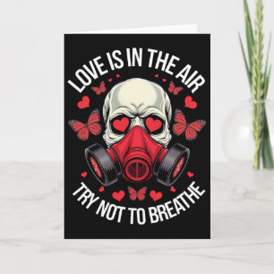 Cartão Engraçado Anti-valentine O Amor Está No Ar Tente N