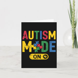 Cartão Engraçado Autismo Consciência Autismo Modo Autismo