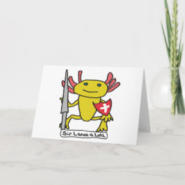 Cartão Engraçado Axolotl Knight