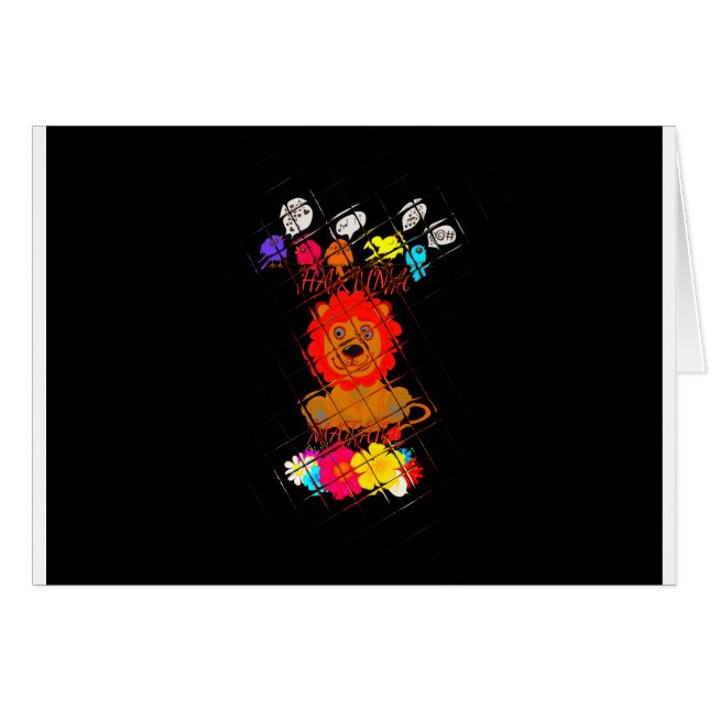 Cartão Engraçado Baby Lion King: Hakuna Matata Art Design (Frente Horizontal)