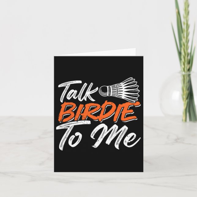 Cartão Engraçado Badminton Humor Smash Shuttle Birdie Esp (Frente)