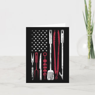 Cartão Engraçado Barbecue Fumava Bandeira Dos Eua 4 De Ju