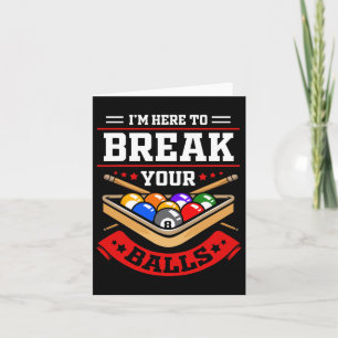 Cartão Engraçado Billiard Outfit Para Jogador De Bilhar D
