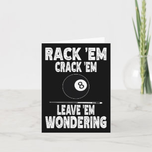 Cartão Engraçado Billiard Rack Em Crack Em Deixem-Me Pens