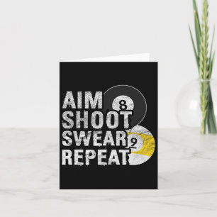 Cartão Engraçado Billiards Aim Shoot Sweot