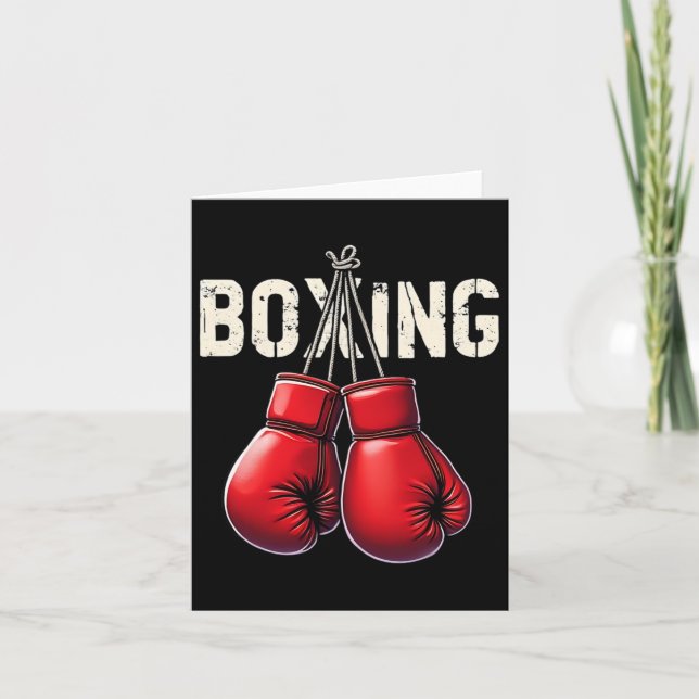 Cartão Engraçado Boxing - Sim2 (Frente)