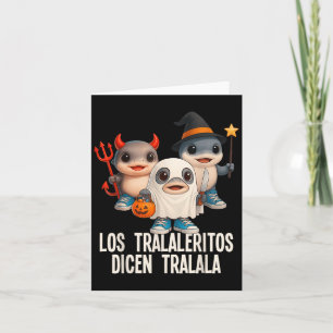 Cartão Engraçado Brainrot Los Tralaleritos Figurino de Ha
