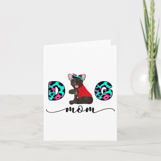 Cartão Engraçado Buldogue Francês Tatuagem Eu Amo Você Ca (Frente)