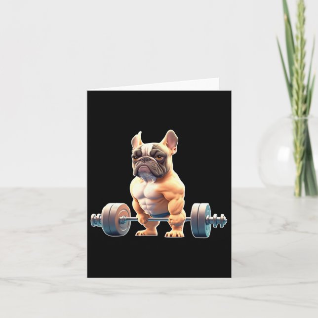 Cartão Engraçado Bulldog Francês (Frente)