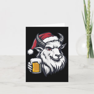 Cartão Engraçado Cabra De Natal Com BD