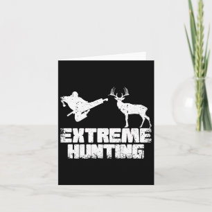 Cartão Engraçado Caça Extreme Deer Karate Karate Martial