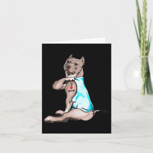 Cartão Engraçado Cachorro, Adoro Mamãe Cachorro De Tatuag