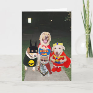 Cartão Engraçado Cães no Halloween